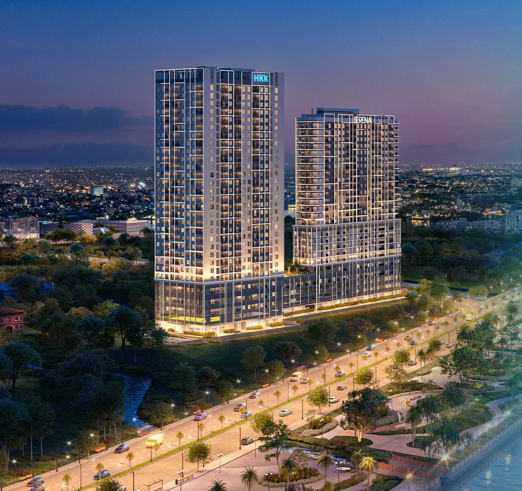 Phối cảnh hai tháp Serena Riverside