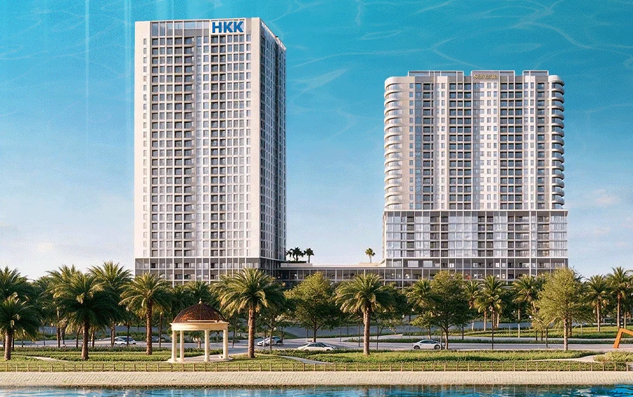 Phối cảnh kiến trúc Serena Riverside nhìn từ phía sông